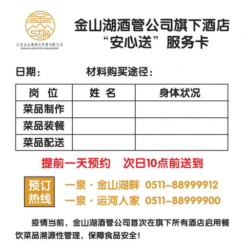 疫情當前，食品安全由我來守護——金山湖酒店人的責任與擔當